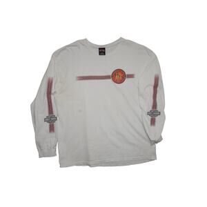Harley-Davidson Tire Track Long Sleeve Shirt XL White